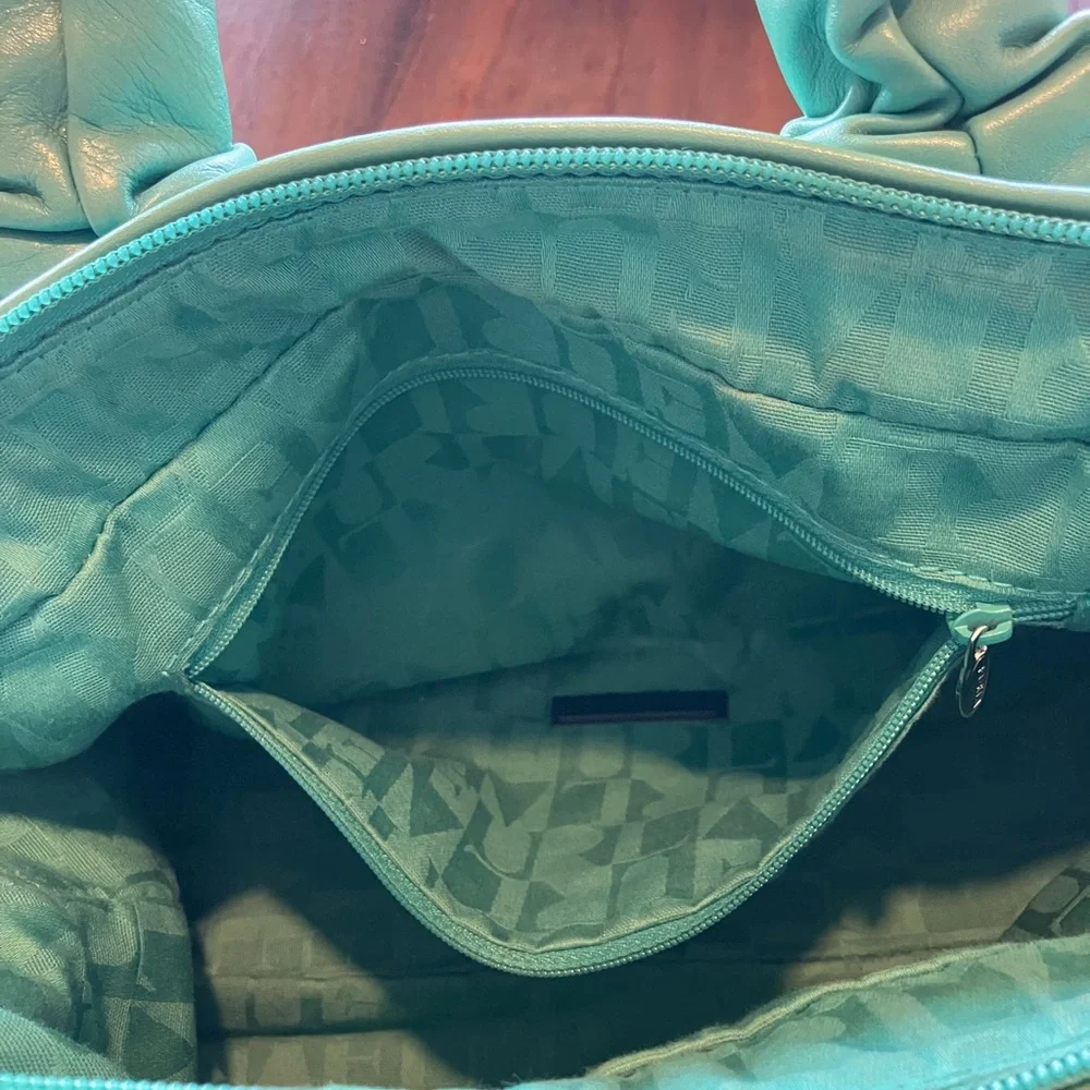 Furla Turquoise Leather Shoulder Bag - Picture 12 of 13